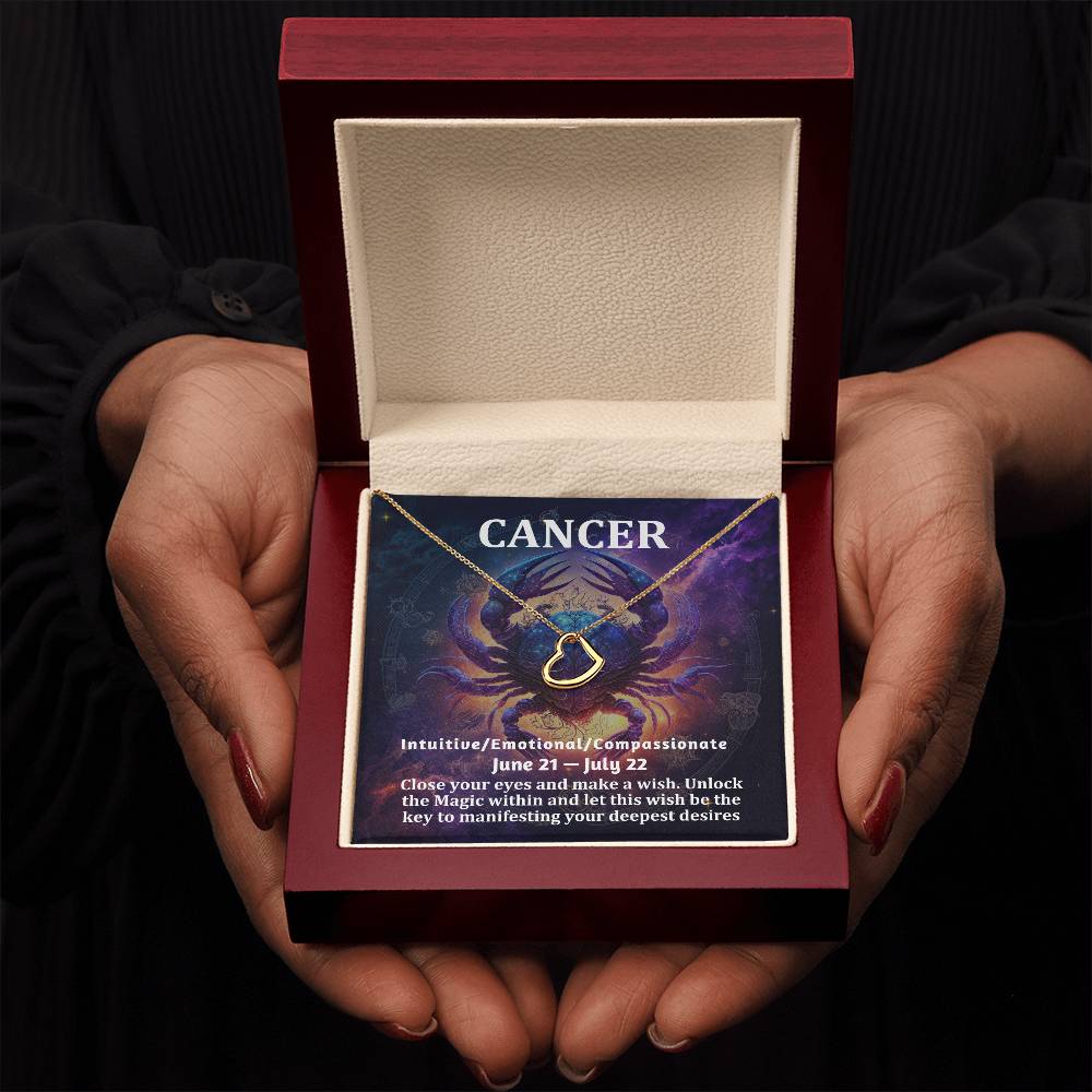 [Almost Sold Out] Cancer Sign Gift - Delicate Heart Necklace