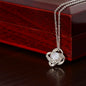 Love knot necklace without message card