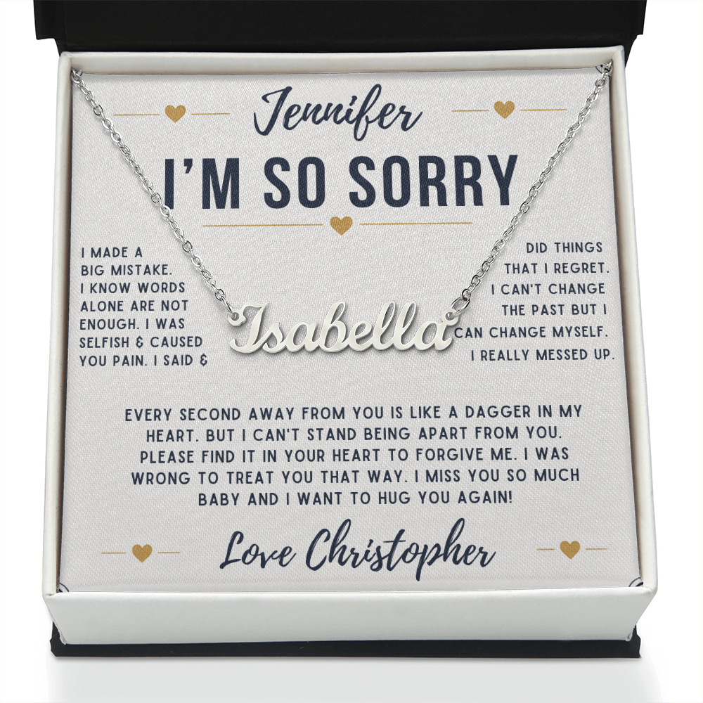 PERSONALIZED SORRY NECKLACE V2