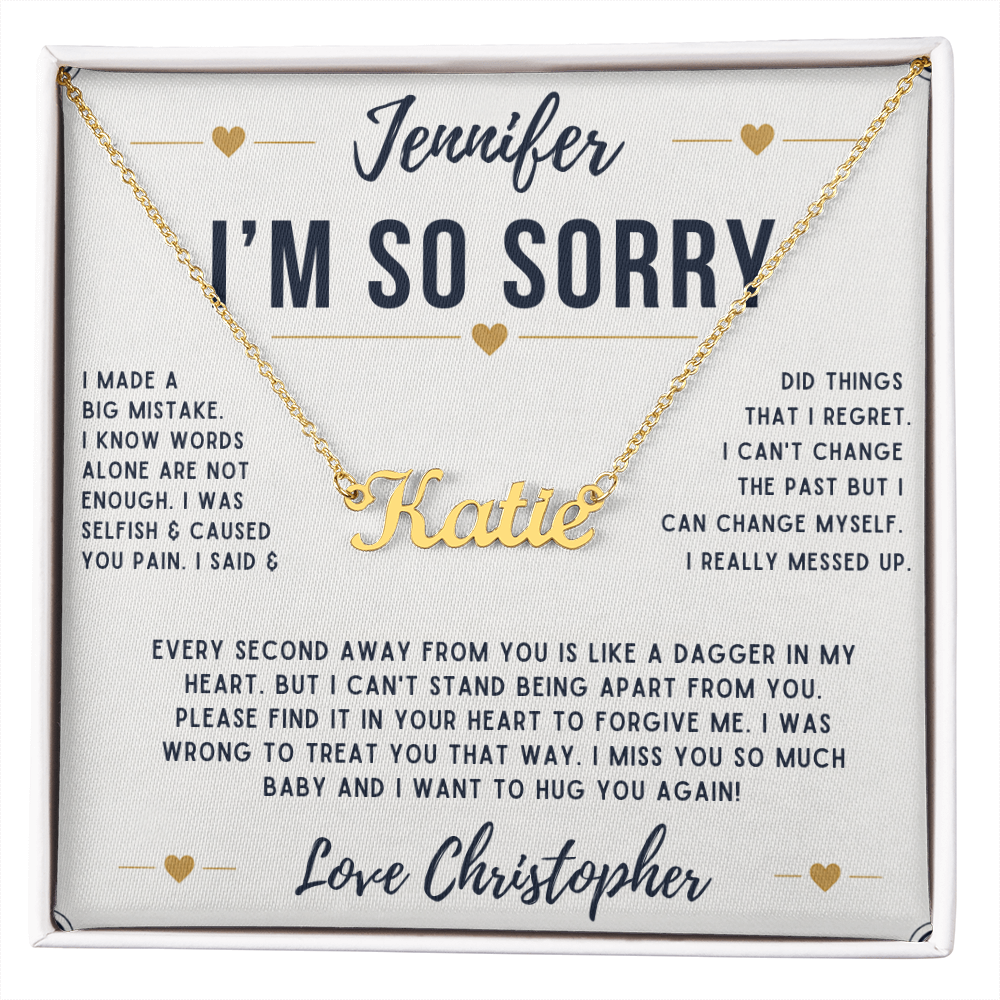 PERSONALIZED SORRY NECKLACE V2