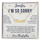 Personalized Sorry Name Necklace for Wife