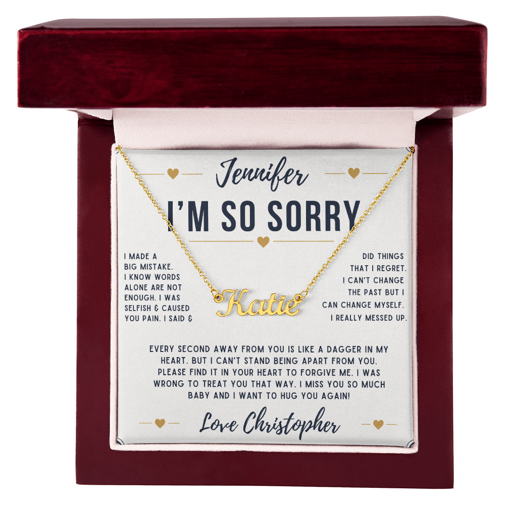 PERSONALIZED SORRY NECKLACE V2