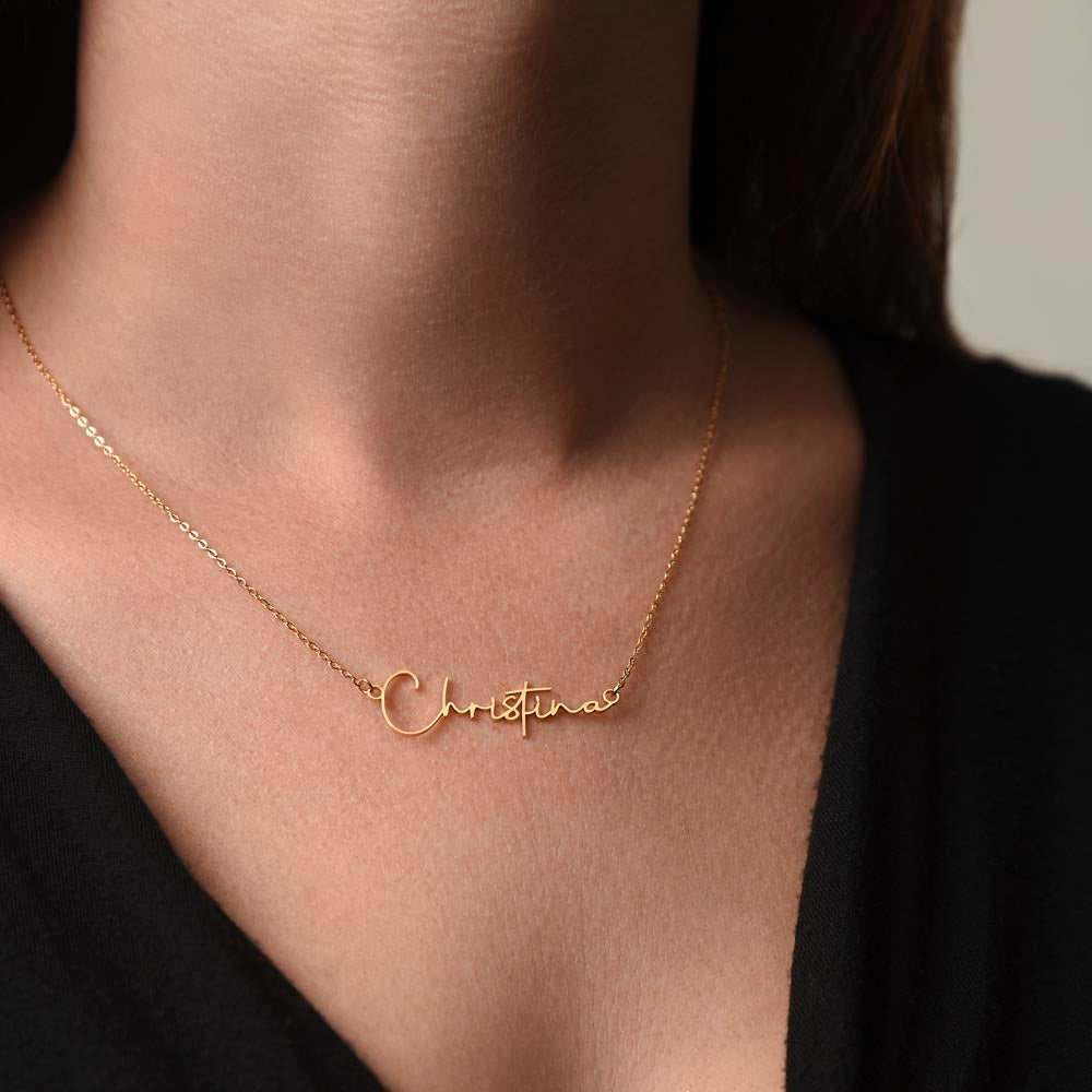 Custom Signature Style Name Necklace
