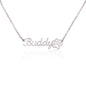 Custom Pet Lover Name Necklace With Paws