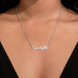 Custom Pet Lover Name Necklace With Paws