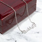 Custom Pet Lover Name Necklace With Paws