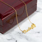 Custom Pet Lover Name Necklace With Paws
