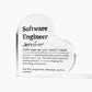 Personalized Software Engineer Printed Heart Shaped Acrylic Plaque