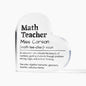 Placa de Acrílico para Maestro de Matemáticas, Personalizada