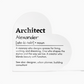 Personalized Architect Printed Heart Shaped Acrylic Plaque