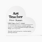 Personalized art teacher heart-shaped acrylic plaque