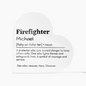 Personalized Firefighter Printed Heart Shaped Acrylic Plaque