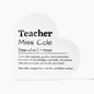 Personalized teacher heart-shaped acrylic plaque