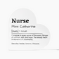 Personalized Nurse Printed Heart Shaped Acrylic Plaque