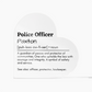 Personalized Police Officer Printed Heart Shaped Acrylic Plaque