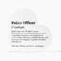 Personalized Police Officer Printed Heart Shaped Acrylic Plaque