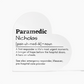 Personalized Paramedic Printed Heart Shaped Acrylic Plaque