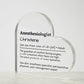 Personalized Anesthesiologist  Printed Heart Shaped Acrylic Plaque