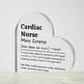 Personalized Cardiac Nurse Printed Heart Shaped Acrylic Plaque