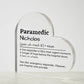 Personalized Paramedic Printed Heart Shaped Acrylic Plaque