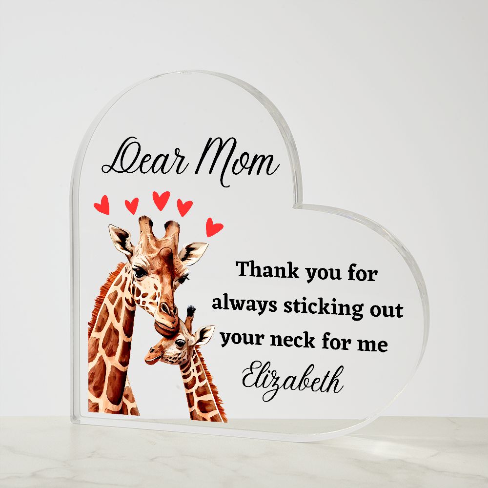 [Almost Sold Out] Dear Mom - Giraffe Mom and Child Acrylic Plaque