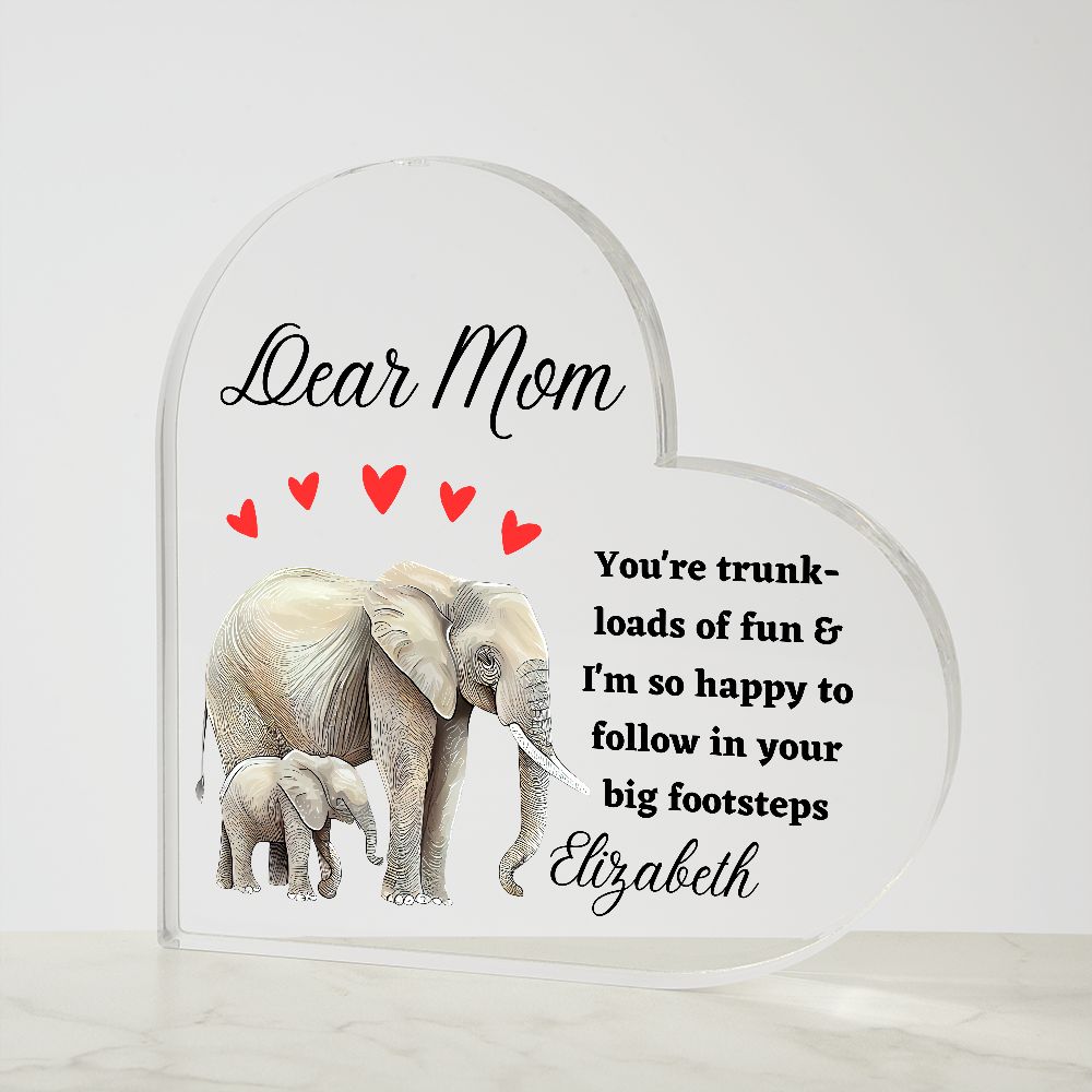 [Almost Sold Out] Dear Mom - Elephant and Child - Acrylic Plaque