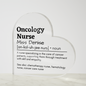 Placa de Acrílico para Enfermera de Oncología, Personalizada