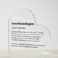 Personalized Anesthesiologist  Printed Heart Shaped Acrylic Plaque