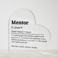 Personalized Mentor Printed Heart Shaped Acrylic Plaque