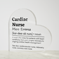 Personalized Cardiac Nurse Printed Heart Shaped Acrylic Plaque
