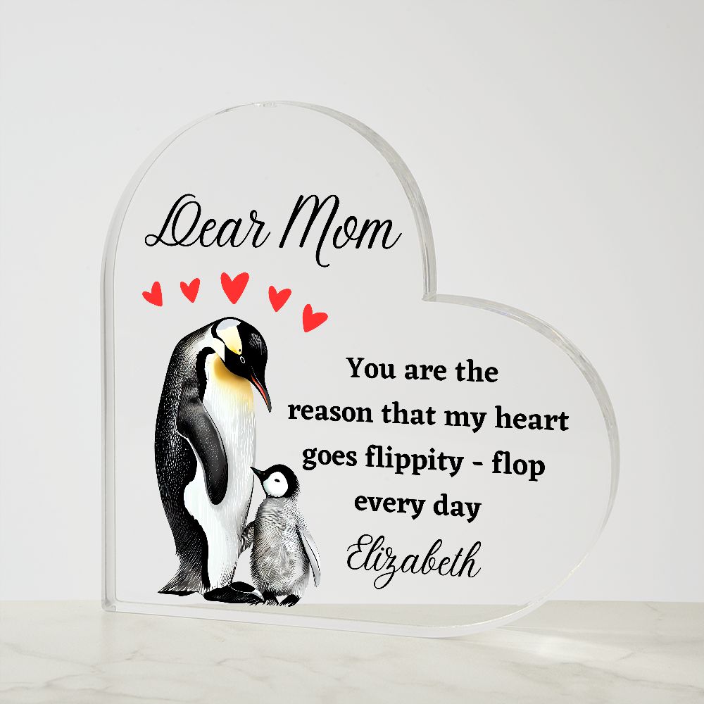 [Almost Sold Out] Dear Mom - Penguin and Child - Acrylic Plaque