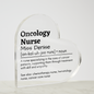 Placa de Acrílico para Enfermera de Oncología, Personalizada