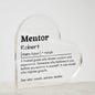 Personalized Mentor Printed Heart Shaped Acrylic Plaque