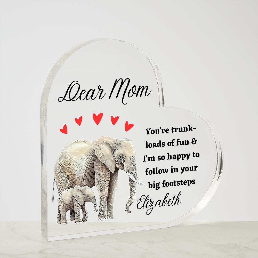 [Almost Sold Out] Dear Mom - Elephant and Child - Acrylic Plaque