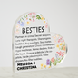 Personalized Gift for Best Friends - Besties Heart Plaque