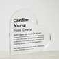 Placa de Acrílico para Enfermera de Cardiología, Personalizada