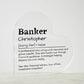 Personalized Banker Printed Heart Shaped Acrylic Plaque