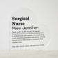 Personalized Surgical Nurse Printed Heart Shaped Acrylic Plaque