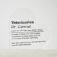 Personalized Veterinarian Printed Heart Shaped Acrylic Plaque