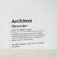 Personalized Architect Printed Heart Shaped Acrylic Plaque