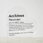Personalized Architect Printed Heart Shaped Acrylic Plaque
