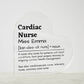 Personalized Cardiac Nurse Printed Heart Shaped Acrylic Plaque