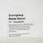 Placa de Acrílico para Médico de Urgencias, Personalizada