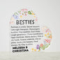 Personalized Gift for Best Friends - Besties Heart Plaque
