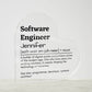 Personalized Software Engineer Printed Heart Shaped Acrylic Plaque