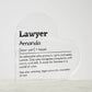 Personalized Lawyer Printed Heart Shaped Acrylic Plaque
