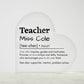 Personalized Teacher Printed Heart Shaped Acrylic Plaque