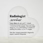 Personalized Radiologist Printed Heart Shaped Acrylic Plaque