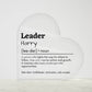 Personalized Leader Printed Heart Shaped Acrylic Plaque