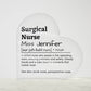 Personalized Surgical Nurse Printed Heart Shaped Acrylic Plaque